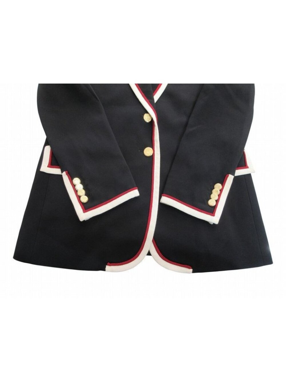 Gucci Jacket Tailored Piping Gold Button Black 42 - Picture 8 of 8